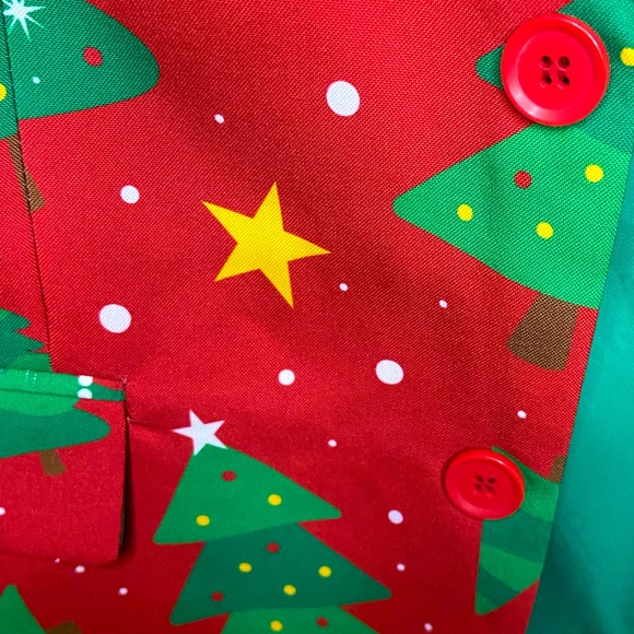 OPPOSUITS Christmas Blazer Trees & Stars Size Small US 34-36 - Picture 7 of 12